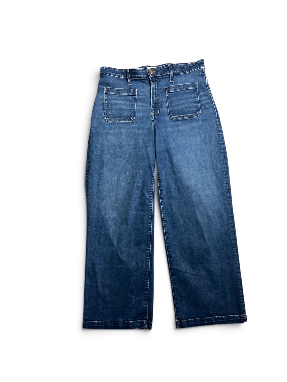 Madewell Curvy Emmett Wide-Leg Jean Blue Size 33 - Picture 4 of 8